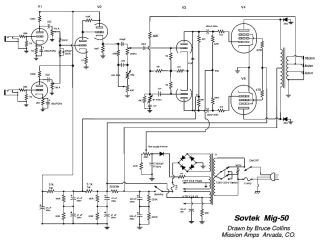 Sovtek Mig 50 schematic circuit diagram